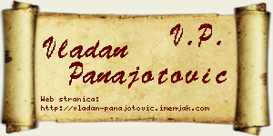 Vladan Panajotović vizit kartica